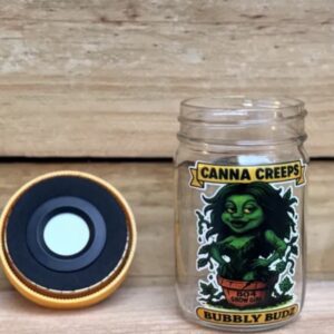 Canna Creeps glass jar with lid