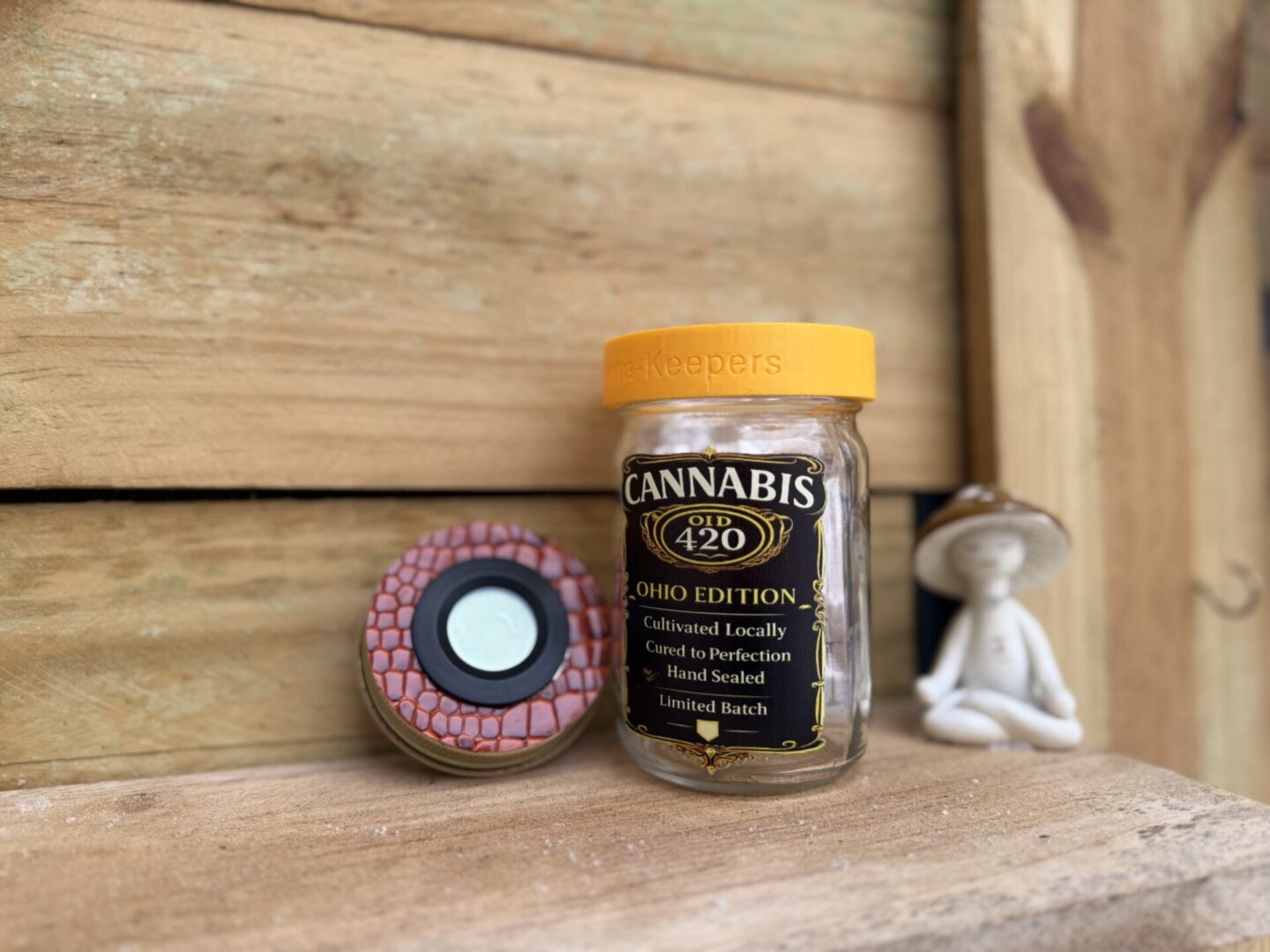 Ohio edition cannabis jar and grinder