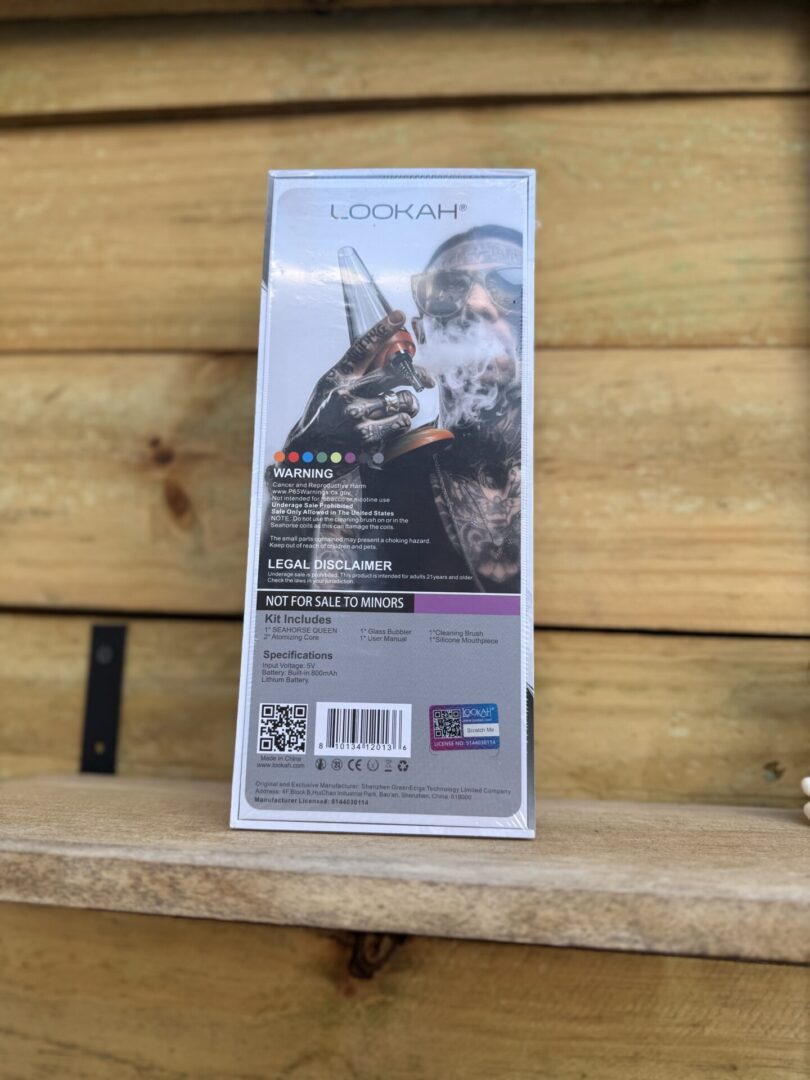 Lookah vaporizer product box on shelf